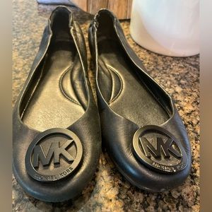 Michael Kors Black Logo Flats 8.5